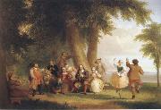 Asher Brown Durand Dance on the battery in the Presence of Peter Stuyvesant Germany oil painting artist